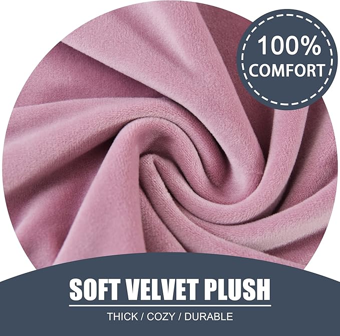 Stretch Cushion Cover, Soft Velvet Plush Cushion Slipcovers Loveseat Sofa