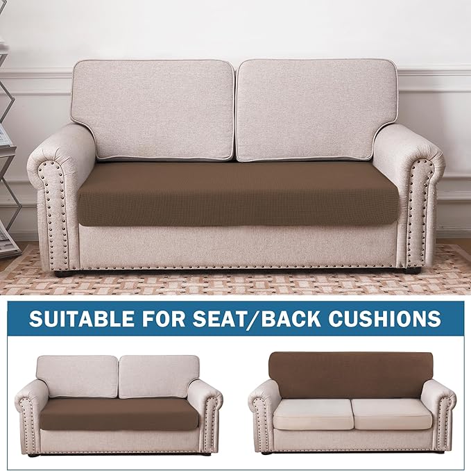 Water Repellent Couch Cushion Cover Loveseat Cover, Stretch Sectional Sofa Seat