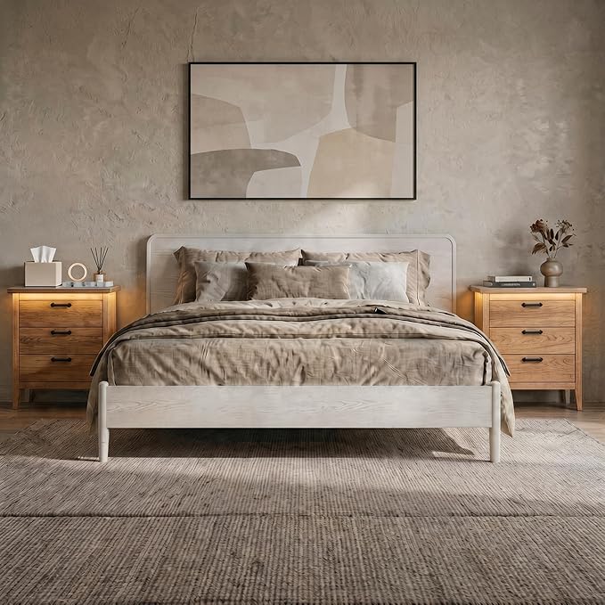 GarveeLife 3 Dresser Drawer for Bedroom, 27.6" Wide Wood Bedside Table for