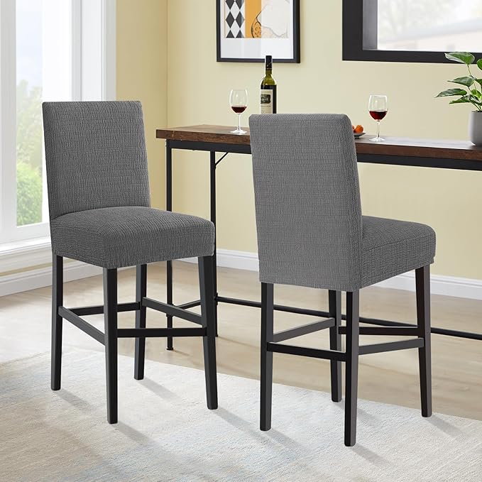 Turquoize 100% Waterproof Bar Stool Cover Stretch Washable Barstool Seat Covers