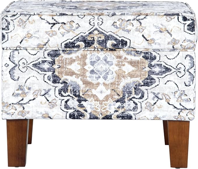 Homepop Home Decor |K7646-A862 | Upholstered Modern Rectangular Storage Ottoman