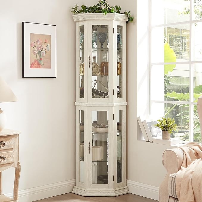 Glass Corner Display Cabinet