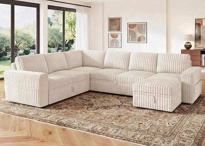 HONBAY Modular Sectional Sleeper Sofa