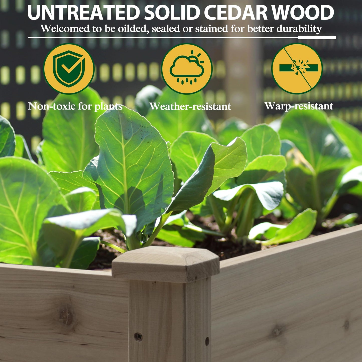 Yardenaler 72x23x30in Outdoor Raised Garden Bed with Legs, 2x6FT Elevated Wood Planted Box with Divider Panel & Drainage Hole, Ideal for Deep Rooted Vegetables, Flowers, Backyard and Patio, Brown