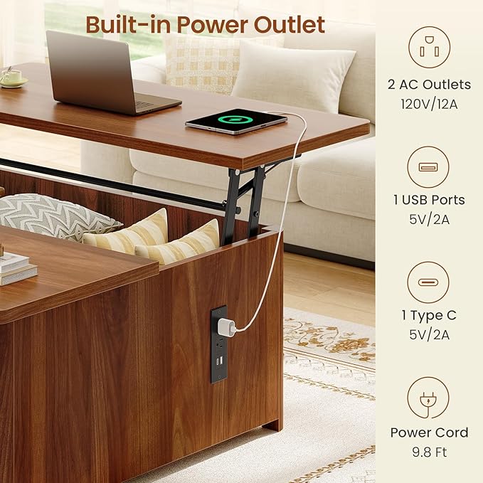 Itaar 31.5" Lift Top Coffee Table