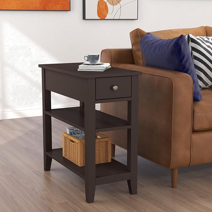 ChooChoo Side Table Living Room, Narrow End Table