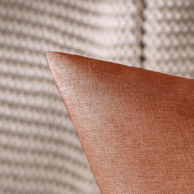 MIULEE Pack of 2 Decorative Outdoor Solid Waterproof Throw Pillow Covers Euro