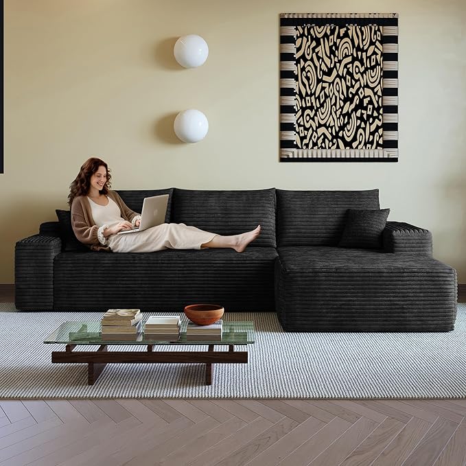 108" Sectional Couches for Living Room Cloud Couch Sofa