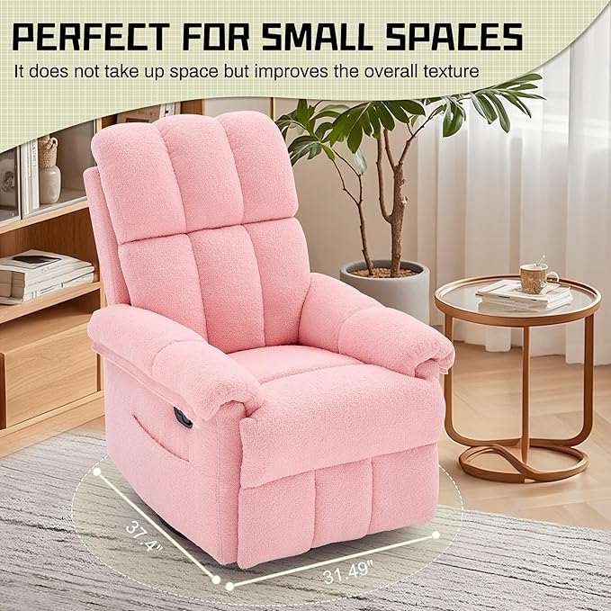 Korser Recliner Chair, Swivel Rocker Recliner Chair