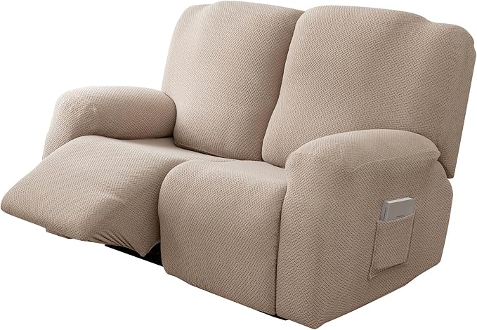 Genina Recliner Loveseat Covers, Stretch Reclining Sofa Covers, 2 Seater Couch
