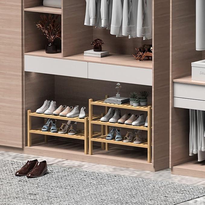 ROMGUAR CRAFT (Thick Bamboo Shoe Rack