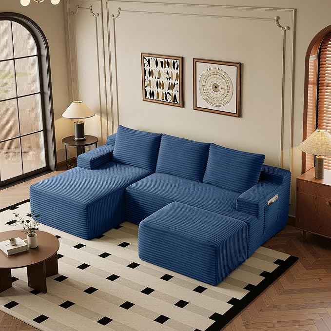 96" Sectional Couches for Living Room Cloud Couch Sofa