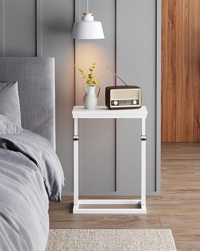 TUTOTAK End Table, Side Table, Tall Couch Table, Sofa Table, Living Room