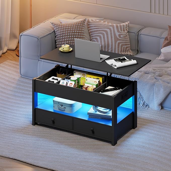 WLIVE Coffee Table, Lift Top Coffee Table