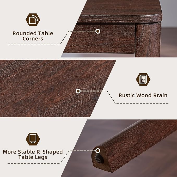 Joaxswe Farmhouse Nesting Tables Set of 3, Living Room Table Set