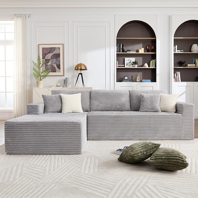 Opiesit 108" Boneless Couches for Living Room, Modular Sectional Sofa