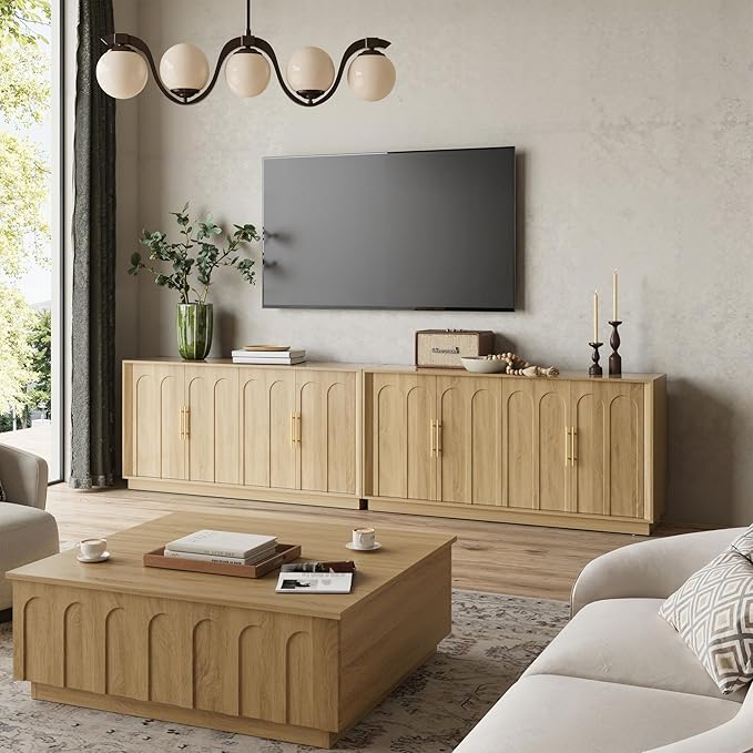 FORTUNETEC Sideboard Buffet Cabinet