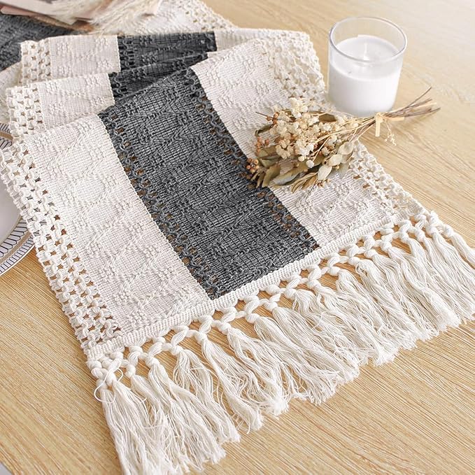 FEXIA Boho Table Runner for Summer Home Decor