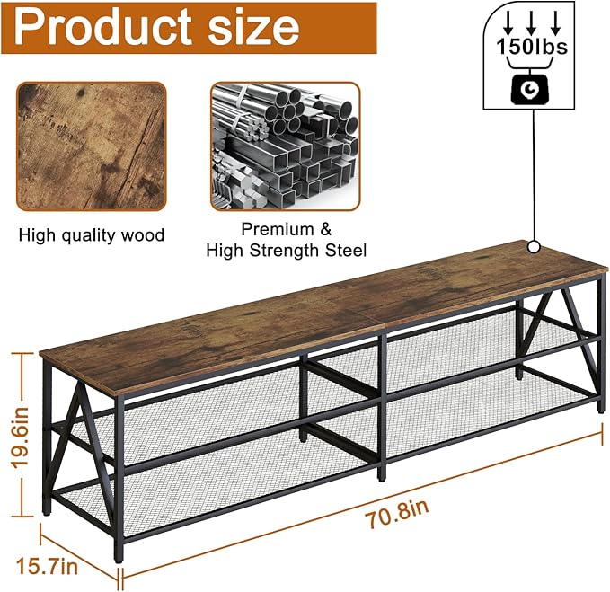 TV Stand for TVs up to 75 Inch, Entertainment Center for Living Room
