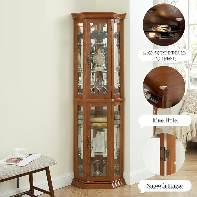 Glass Corner Display Cabinet