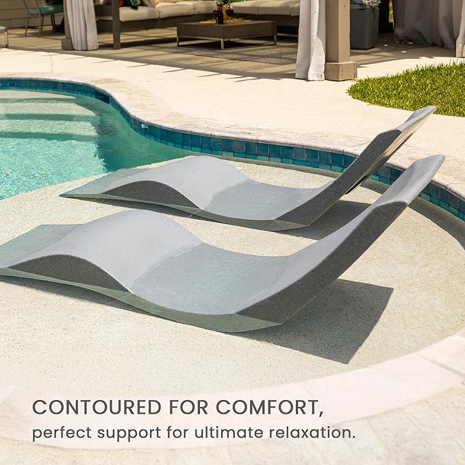 Aqua Outdoors - in-Pool Chaise Lounger - Inside Pool & Sun Shelf Lounge Chair -
