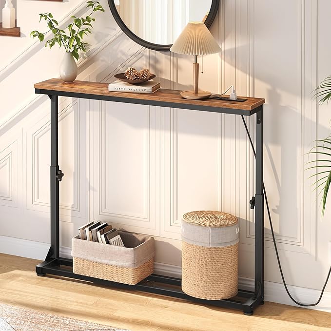 HOOBRO Narrow Console Table Set of 2