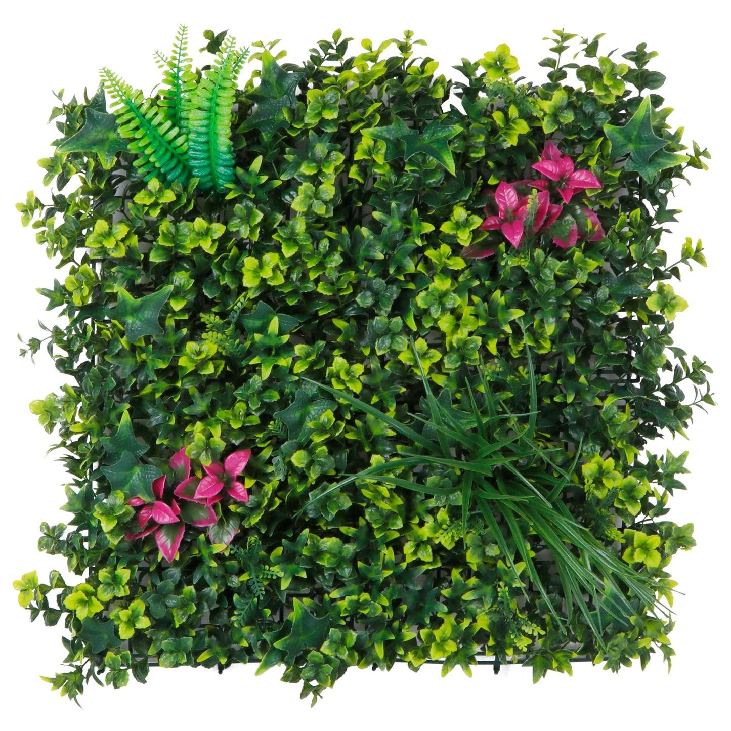 Yangrass Artificial Boxwood Wall Panels, 20''x20'' 12pcs Grass Wall Panels with Mint Plant Leaves, Greenery Backdrop Privacy Screen with UV Protection, Green Grass Wall for Garden Indoor Outdoor Decor