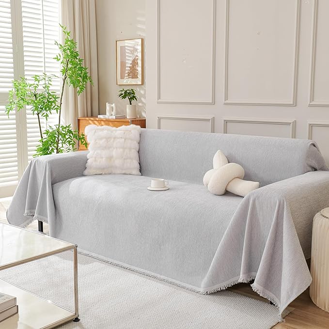 DREAMINGO Sofa Covers Washable Thick Chenille Couch Cover