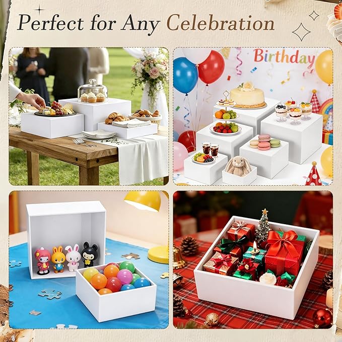 6 Pcs Buffet Risers, Display Stand Shelf
