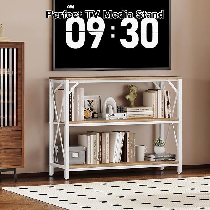Homeiju Entry Table 40" Width, 3-Tier Entryway Table