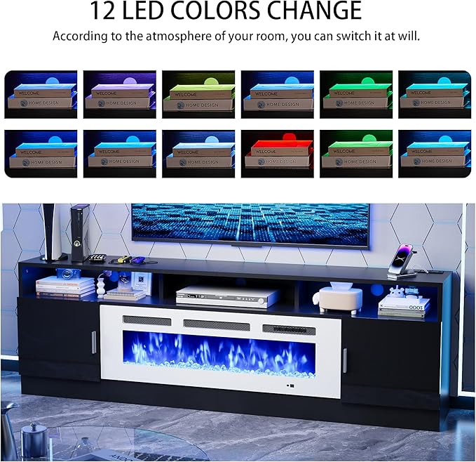 oneinmil 78" Fireplace TV Stand
