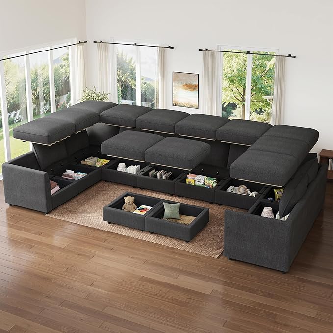 HONBAY Modular Sectional Sofa Sleeper Couch