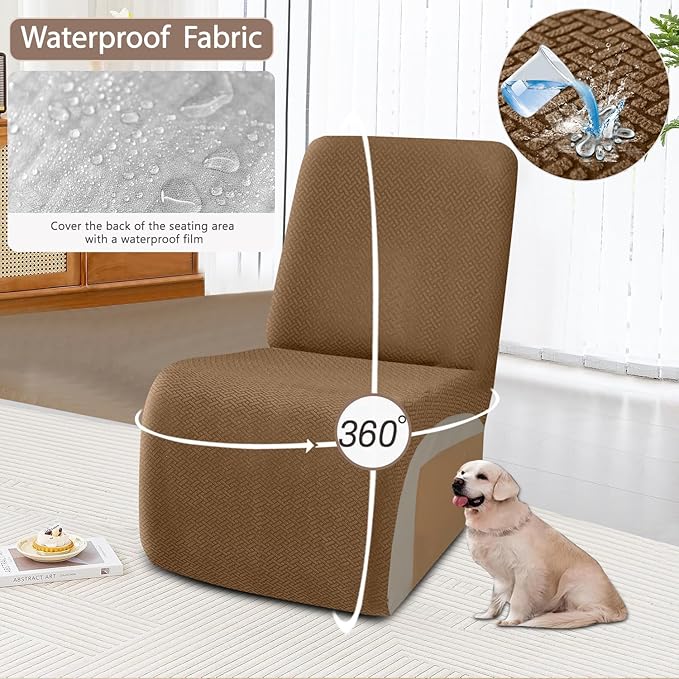 ALIECOM 100% Waterproof Recliner Sectional Couch Covers L Shape Stretch Corner
