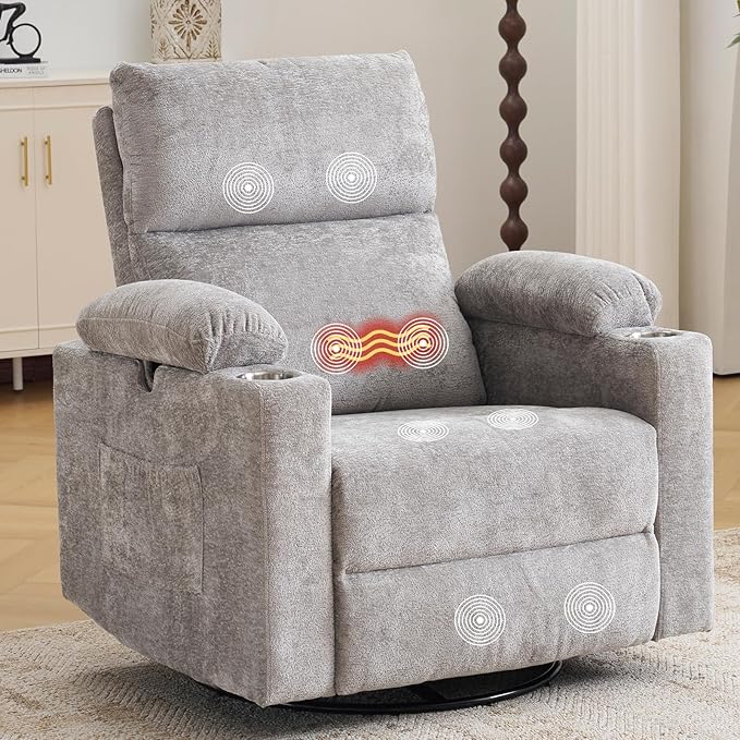 Oversized Power Recliner Chair Swivel Glider
