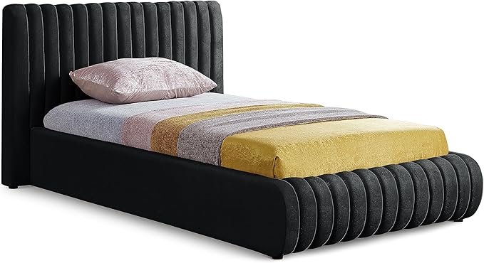 Meridian Furniture NicoBlack-T Nico Collection Modern | Contemporary Velvet