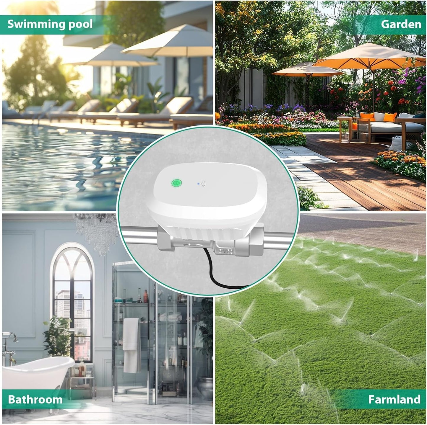 FRANKEVER DN25 Smart Water Valve 1″ Smart Water Management System WiFi Remote Control Faucet Timer for Hose, Sprinkler Water Timer Auto Watering for Plants,Compatible with Alexa,Google