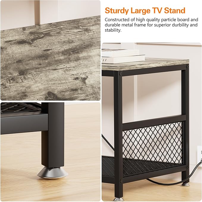 VECELO TV Stand with Power Outlets