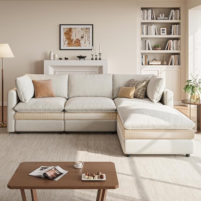 97" Modular Sectional Sofa, L Shaped Cloud Couches