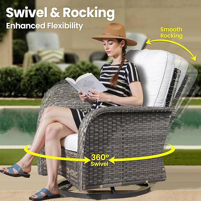 ovios 5-Piece Patio Furniture Set, Outdoor Wicker Sofa