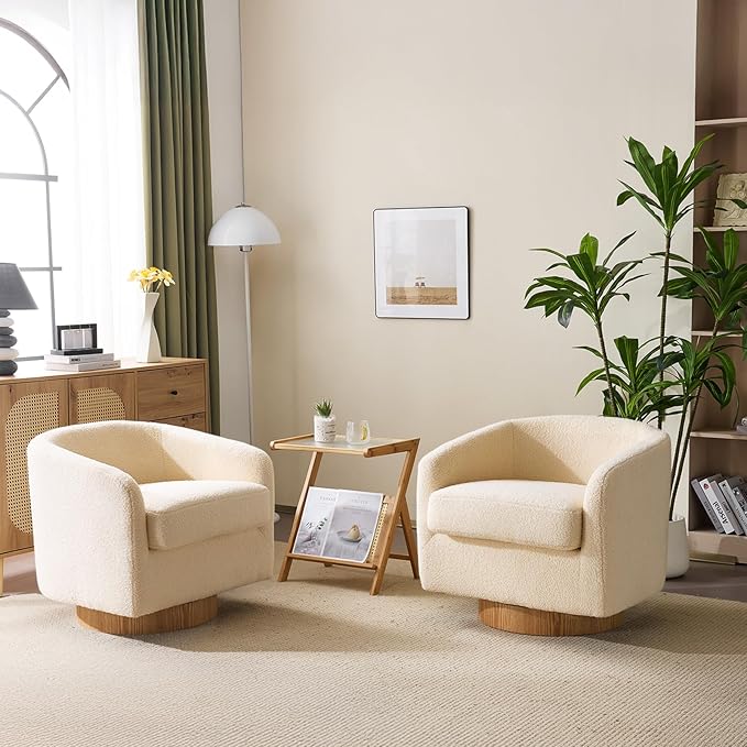 VINGLI 360°Swivel Accent Chairs Set of 2