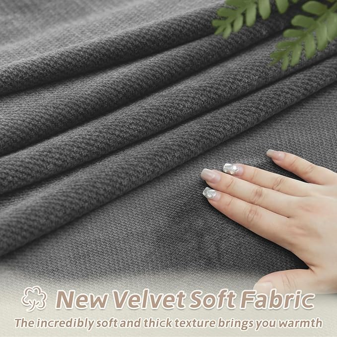 Arfntevss Sectional Recliner Couch Covers Velvet Corner Sectional Sofa Cover
