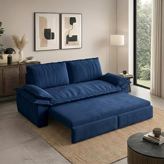 73.2" Sofa Bed Queen, 3-in-1 Pull Out Sofa Bed