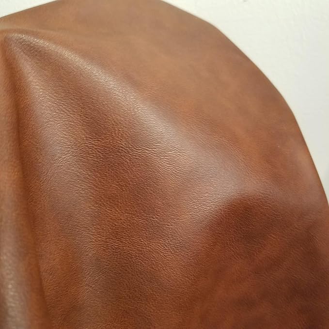 NAT Leathers | Tan Mid Brown Soft Faux Vegan Leather PU | 10 Yards Cut by The