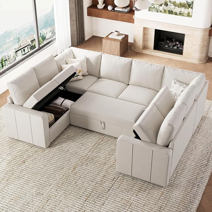 Belffin Modular Sectional Sleeper Sofa Bed