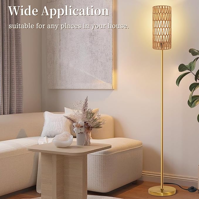 Ruiever Floor Lamp for Living Room, Farmhouse Floor lamp, Modern Standing lamp