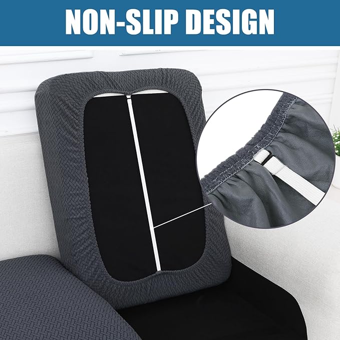 Smiry Waterproof Couch Cushion Covers, Stretch Jacquard Sectional Couch Covers
