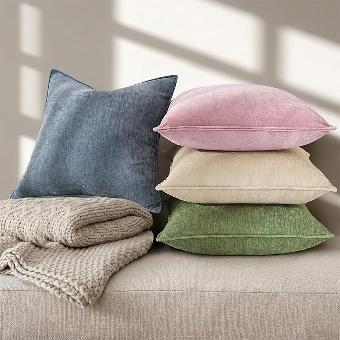 decorUhome Summer Couch Throw Pillow Covers 18x18 Set of 2, Decorative Soft