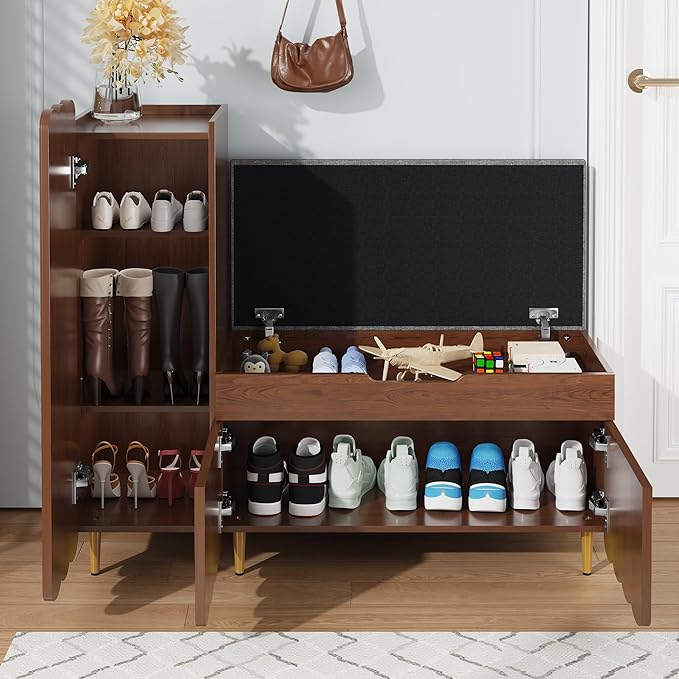 3More Shoe Organizer Cabinet, Entryway Bench