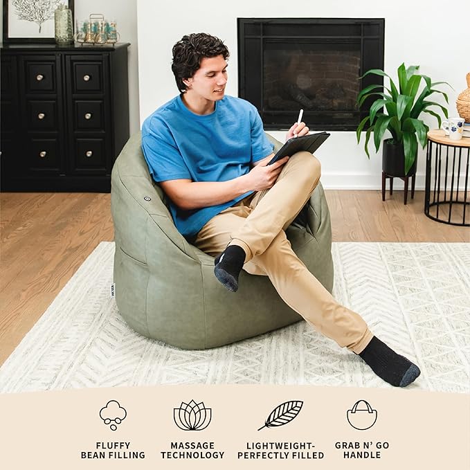Big Joe Milano w/Vibe Vibrating Massage Bean Bag Chair