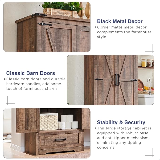 Farmhouse Kitchen Pantry Cabinet